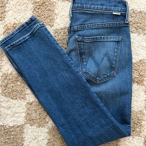 MOTHER Mid-Rise Dazzled Ankle Jean